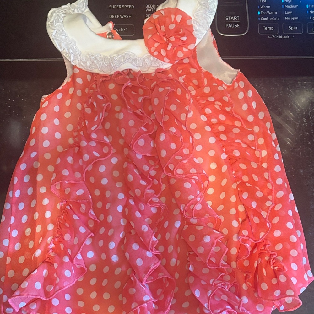 Nursery Rhyme Cream and Red Polka Dot Dress
